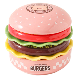 川岛屋&lulu猪联名 汉堡包蘸料碟调味碟家用小碟子毕业生日礼物女