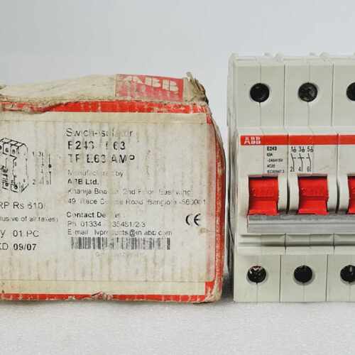 全新 ABB E243 开关隔离器 3 杆 63 AMP E243-E63 微型断路器