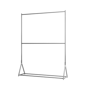 服装店落地衣架女装双层货架不锈钢展示架简约童装陈列架可调节