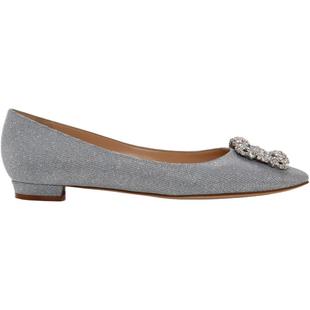 【新年礼物】MANOLO BLAHNIK玛诺洛/MB女鞋HANGISI钻扣平底婚鞋