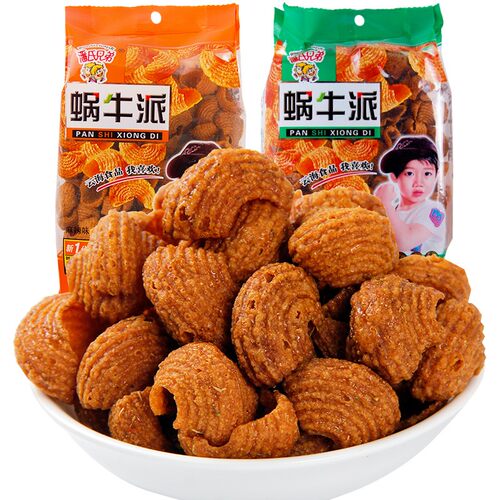 潘氏兄弟蜗牛派蜗牛酥8090后怀旧小时候的猫耳朵膨化零食小吃食品