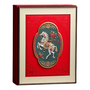 春节马年高档2圆罐铁罐茶叶包装空礼盒红茶白茶散茶半斤通用包装