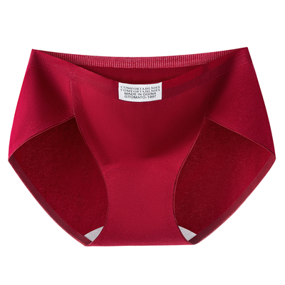 本命年低腰红色内裤女不夹臀短裤