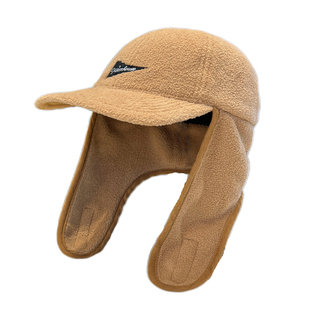 摇粒绒棒球帽女秋冬季加绒保暖防风护耳雷锋帽大头围鸭舌帽男防寒