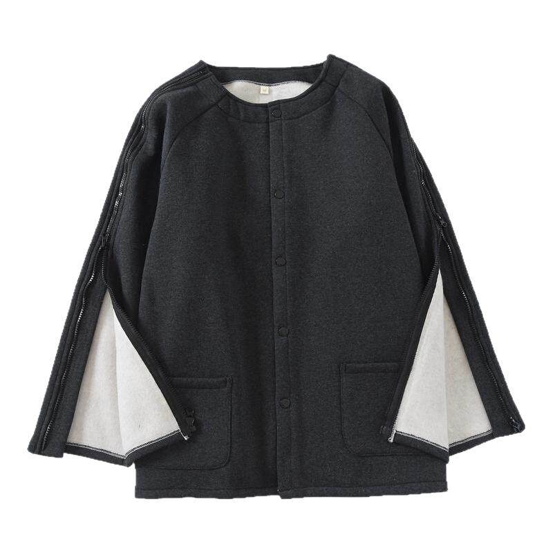 秋冬加厚保暖护理服一片式易穿脱