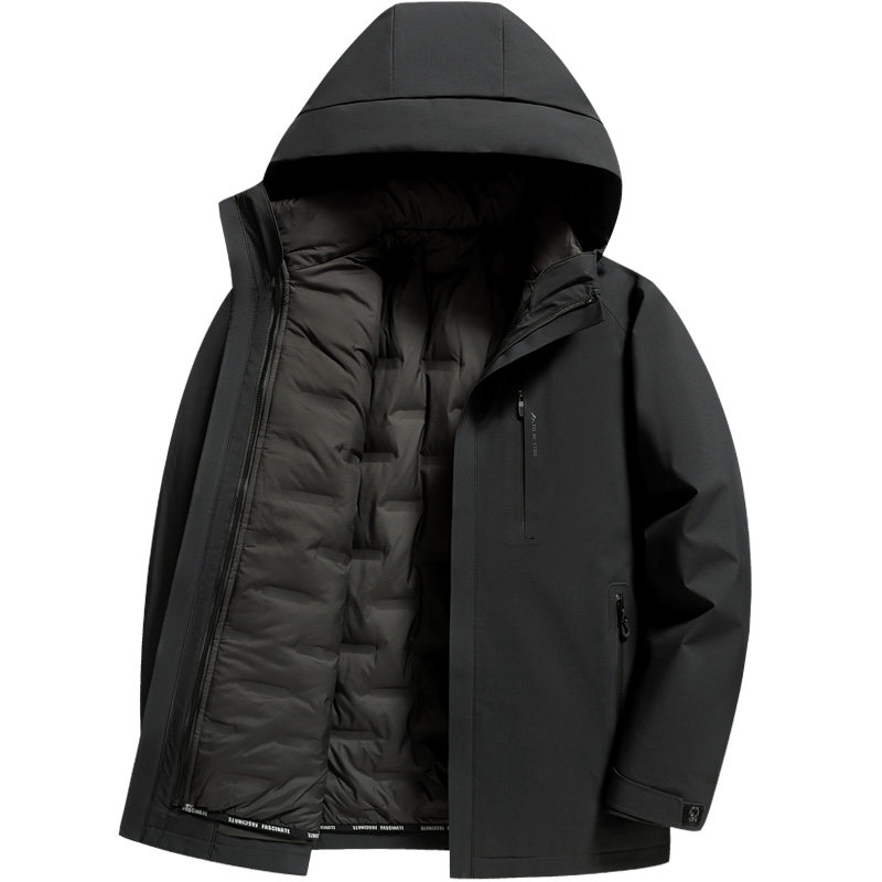 雪中飞男士羽绒服2025新款内胆可脱卸三合一衣四穿鹅绒服冬季外套