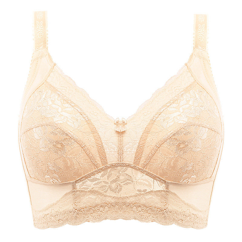 全罩杯大胸显小显瘦胖mm无钢圈内衣超薄款大码调整型文胸罩收副乳