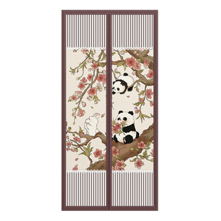 防蚊强磁纱网门帘半隐私遮挡帘强全磁条2026新款复古家用透气门帘