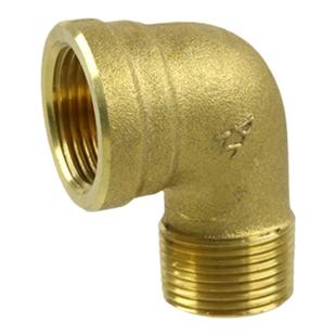 正品埃美柯692黄铜加厚4分6分90度内外丝牙水管弯头国标等径连接