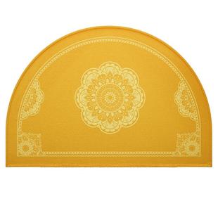 朝西朝北门开运镇宅半圆地垫金色风水地毯入户门防滑除尘蹭脚垫厚