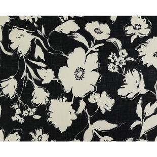 日本hokkoh进口亚麻面料瑰丽花卉舒适典雅柔软手工上衣连衣裙布料