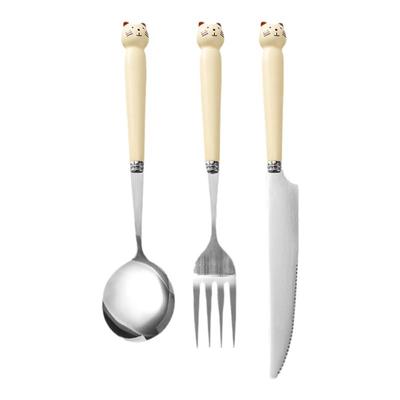 三件套儿童家用可爱网红刀叉勺