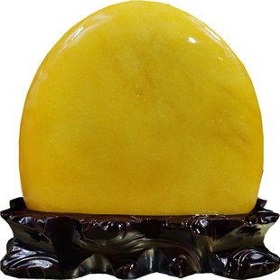 黄色玉石头圆润摆件天然原石黄蜡石室内书房镇家居装饰观赏石天然