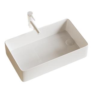 浪鲸陶瓷盆台上盆侧边下水家用长方形洗脸盆阳台洗衣机洗手盆B1