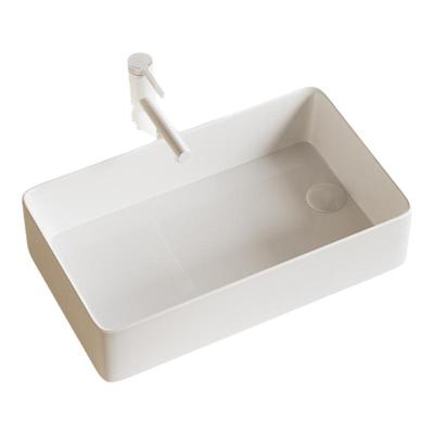 浪鲸陶瓷盆台上盆侧边下水家用长方形洗脸盆阳台洗衣机洗手盆B1