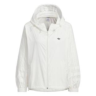 简约通勤百搭宽松运动连帽薄外套女春季新款adidas阿迪达斯三叶草