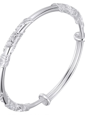 莫比乌斯繁花似锦银手镯