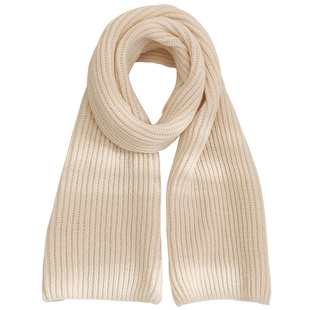 软糯厚实冬季保暖针织围巾女经典纯色毛线围脖白色黑色百搭年轻款