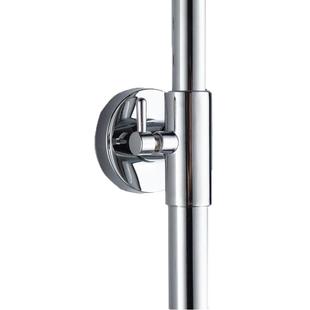 淋浴花洒固定座加长杆延长杆淋浴柱升降淋浴管黑色明装底座墙支架