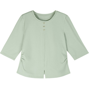 七分袖t恤女早春2026年新款爆款高端女装洋气减龄中袖打底衫上衣