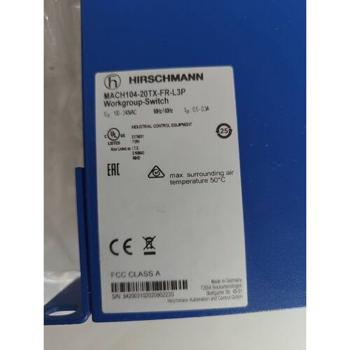 议价MACH104-20TX-FR-L3P 赫斯曼三层网管交换机