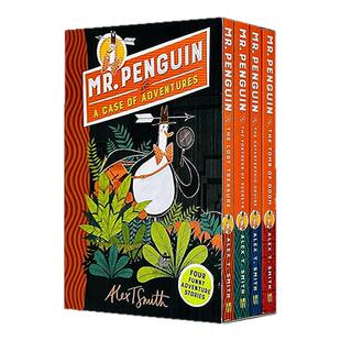 【少量现货】大侦探企鹅先生4册Mr Penguin 4 Copy Slipcase 儿童侦探推理小说插图故事书  勇敢冒险趣味谜题