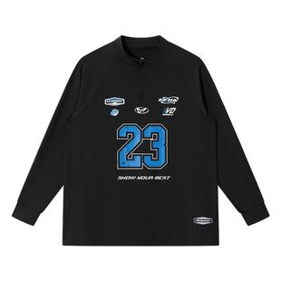 维动角逐专业速干运动长袖男T恤美式篮球训练跑步透气投篮服上衣V