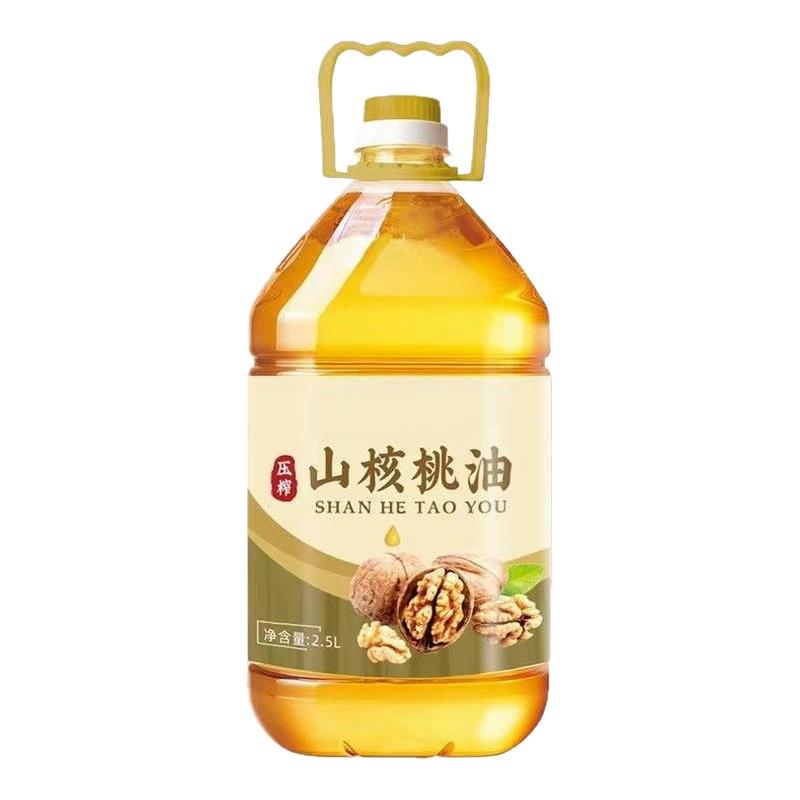 纯核桃油100%【一级】无添加山核桃油冷榨优质食用热炒凉拌调味