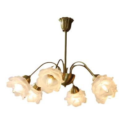 法式复古花朵吊灯全铜