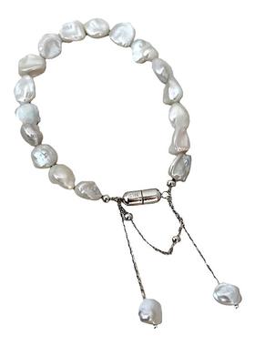 天然巴洛克珍珠法式冷光手链