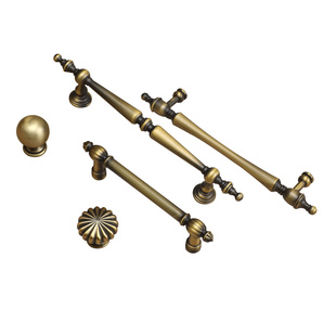 简约法式古铜衣柜拉手 北欧抽屉橱柜鞋柜门 轻奢实心复古柜子把手