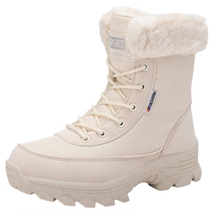 东北雪地靴女款2025冬季加绒加厚保暖棉鞋防滑防水户外滑雪靴子