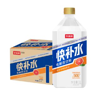 今麦郎快补水啦1Lx8瓶电解质水低糖果汁风味饮料户外健身运动盐类