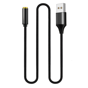USB免驱声卡转3.5mm耳机线1米即插即用立体音质外置声卡加长延长
