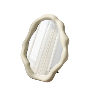 化妆镜云朵镜子台式桌面奶油风ins风学生宿舍异形梳妆镜摄影道具