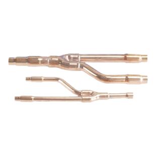 中佳分歧管中央空调分支器22/33/72/73T分支连接管接头焊接紫铜管