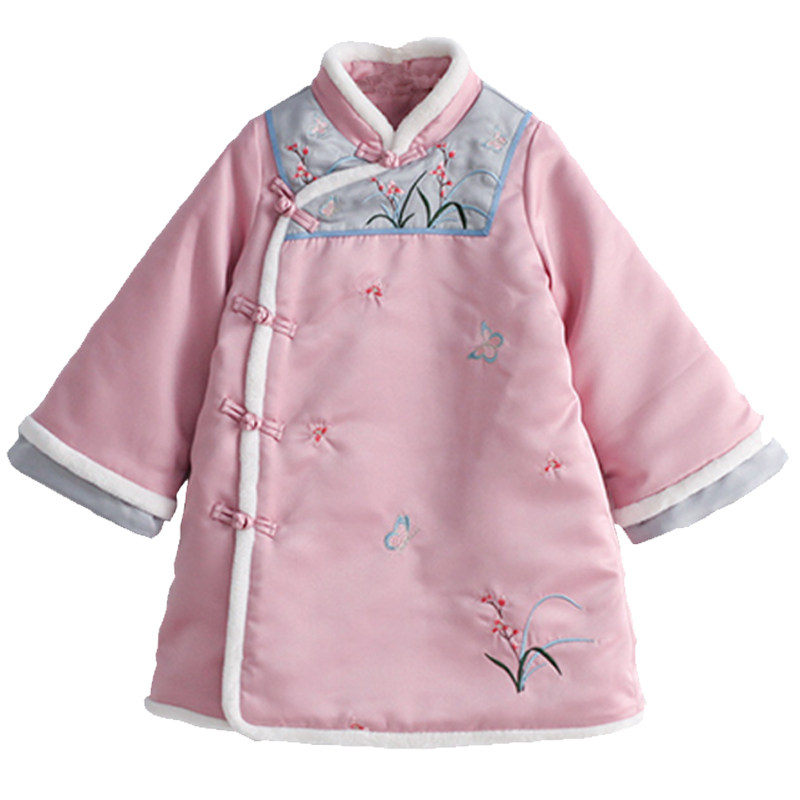 贝优拜年服女童汉服成人碎花棉服