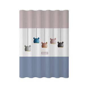 高档浴室浴帘防水防霉免打孔隔断遮卫生间淋浴洗澡门帘子挡窗帘布