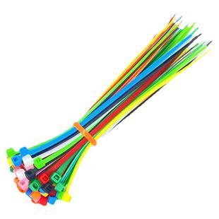 新光自锁彩色尼龙扎带3X150橙色红色捆绑束线扎紧带卡扣封条100条