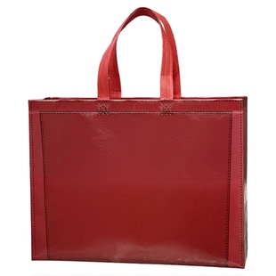 安可拉红网红女装手提袋覆膜无纺布礼品包装礼袋定制简约大气袋子