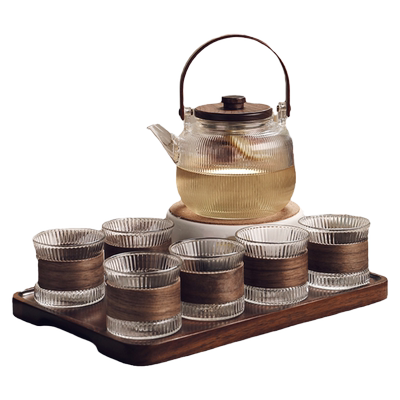 玻璃花茶杯套装格娜斯