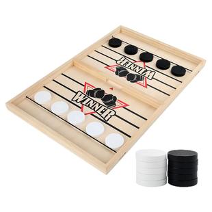 木质弹弹棋亲子互动棋撞撞棋弹如连珠冰球桌面弹射游戏益智玩具