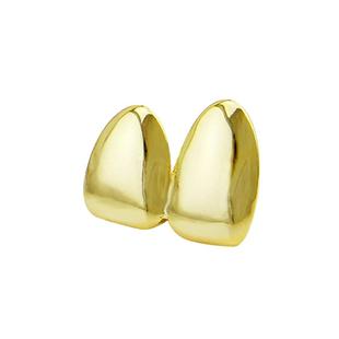 hiphop grillz金牙套嘻哈饰品单颗牙齿镶金边嘻哈牙套镂空金牙套