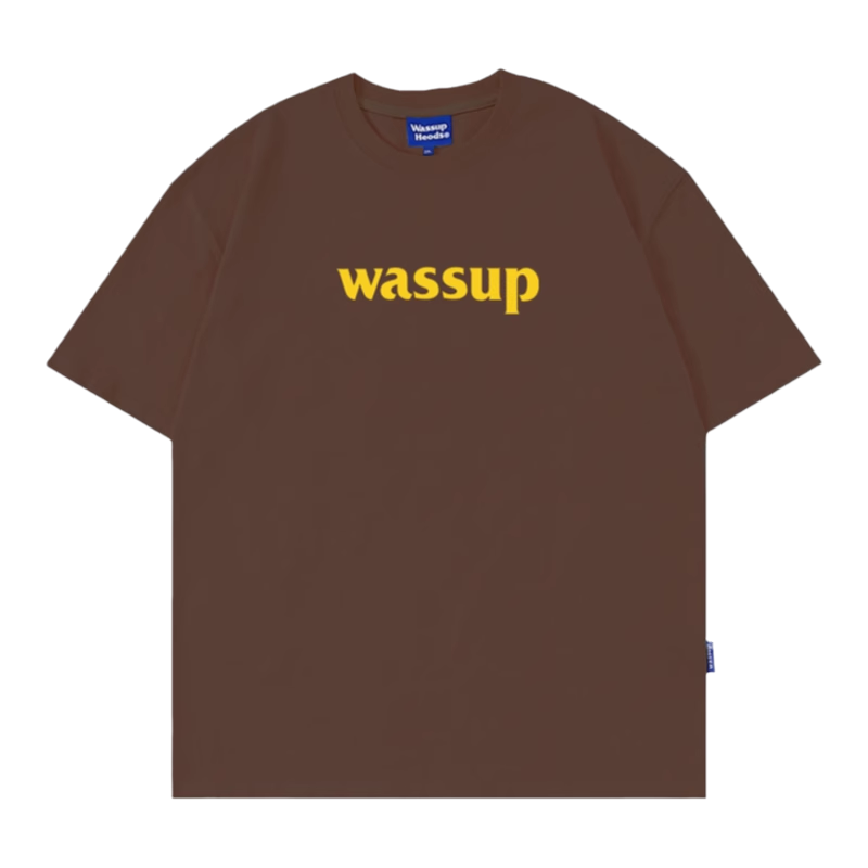 WASSUP潮牌复古字母短袖T恤夏季