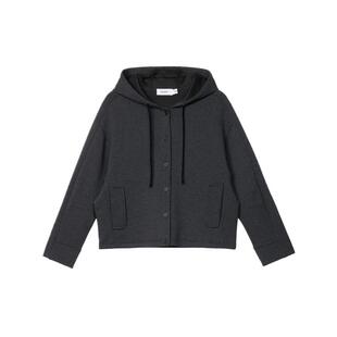 【新品】ZUCZUG 素然 26春女士简约休闲宽松双面杂色短款带帽外套