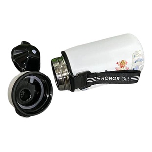 荣耀Gift生活礼包304不锈钢400毫升运动直饮水杯旋转金属手机支架