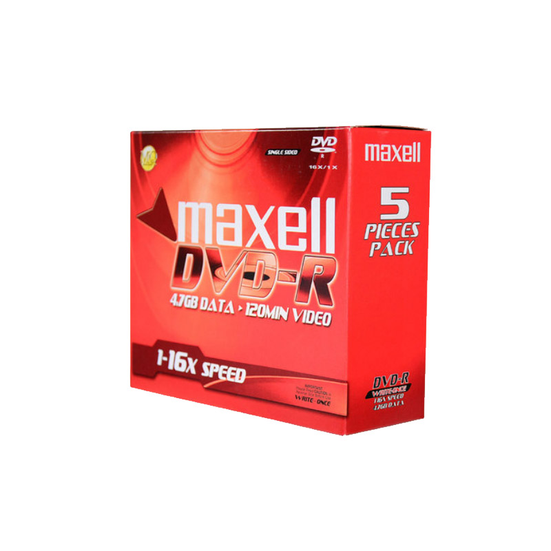 Maxell日本空白盒装红色刻录盘
