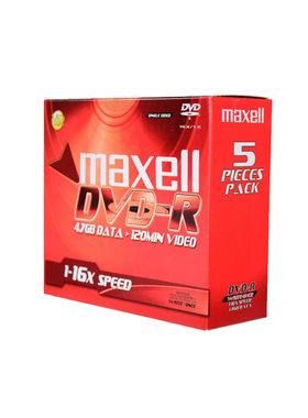 Maxell日本空白盒装红色刻录盘