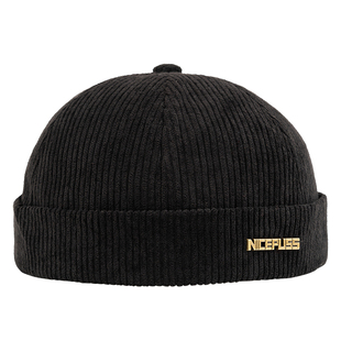 无檐帽子男款2025春秋百搭灯芯绒雅痞地主帽女流氓百搭嘻哈瓜皮帽