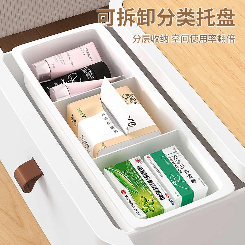 抽屉式床头柜家用收纳柜客厅多层五斗柜加厚塑料卧室储物置物柜子